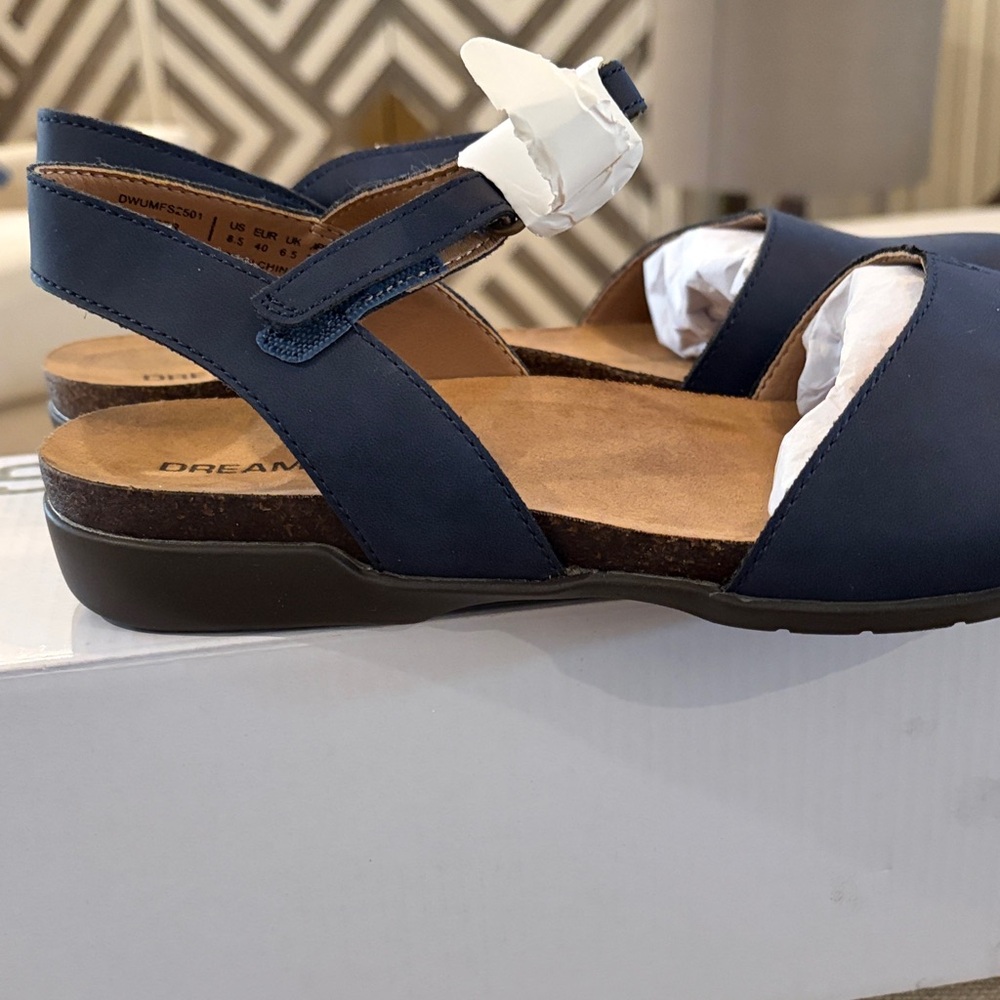 DREAM PAIRS Navy Closed Toe Arch Support Sandals/NIB/8.5 - Picture 11 of 16